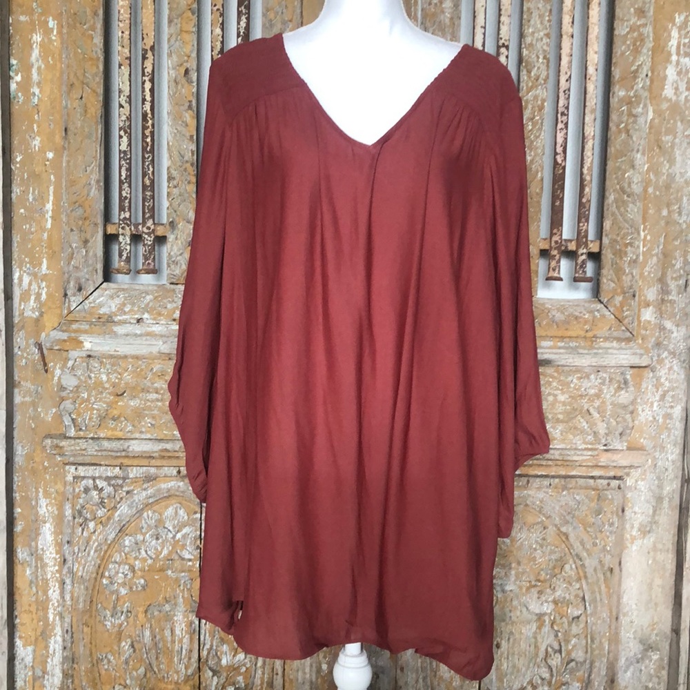 COPY - TORRID PLY CREPE BLOUSE TOP V Neck 5 X